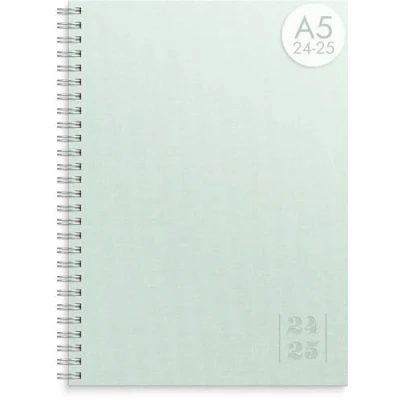 Abbildung von Burde Kalender 2024/2025 Textil grün 2024 07 31 bis 2025 08 25 Schülerkalender Planer 15x21 cm A5 Format Wochenplaner
