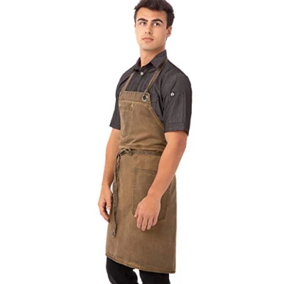 Abbildung von Chef Works Unisex Dorset Bib Apron Latzschürze, Goldbraun, Einheitsgröße