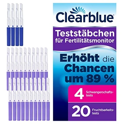 Abbildung von Clearblue Ovulationstest Fertilitätsmonitor Teststäbchen 20St. + 4 Schwangerschaftstests, 24 tlg.