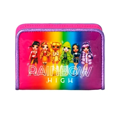 Abbildung von Franco Panini. Rainbow High Geldbörse mit Knopf für Mädchen, 11 x 7,5 cm, Mehrfarbig, Taglia Unica, Casual