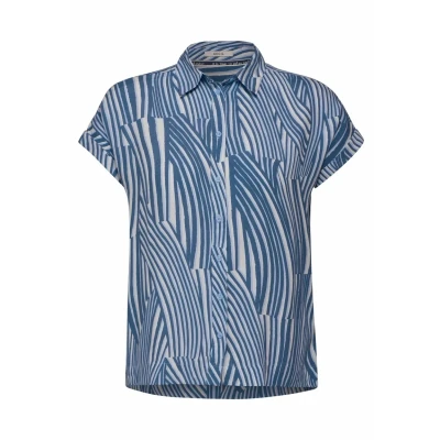 Abbildung von Cecil Gestreifte Hemdbluse, Damen, Größe: Small, Blau