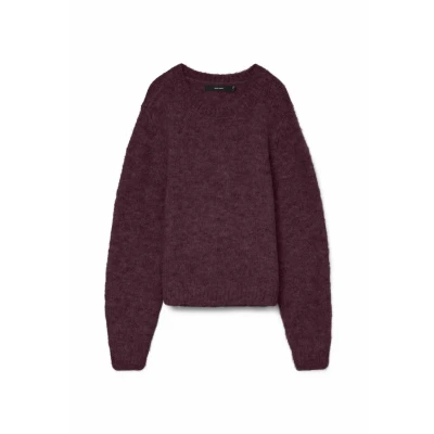 Abbildung von Vero Moda Vmnovah O NECK Strickpullover, Damen, Größe: XL, Winetasting