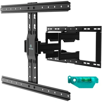Abbildung von ONKRON Wandhalterung Fernseher für 32 90 Zoll TV bis zu 50 kg, Universal Langer Arm max 600x400 VESA Halterung schwenkbar neigbar &amp; ausziehbar Schwenkarm Schwarz SM6L B