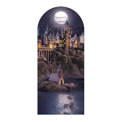 Abbildung von SC4521 Nighttime Hogwarts Hintergrund und Segelbrett, Pappaufsteller Harry Potter Party Thema, Höhe 185 cm