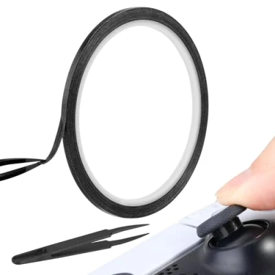 Abbildung von MoKo Joystick Schutz, 10 m Schutzring Abdeckung Aufkleber Kompatibel mit Steam Deck/PS Portal/ PS5/PS4/Xbox/ROG Ally/Legion Go/8 BitDo Joystick, Kratzfest &amp; gegen Lackverlust, Schwarz