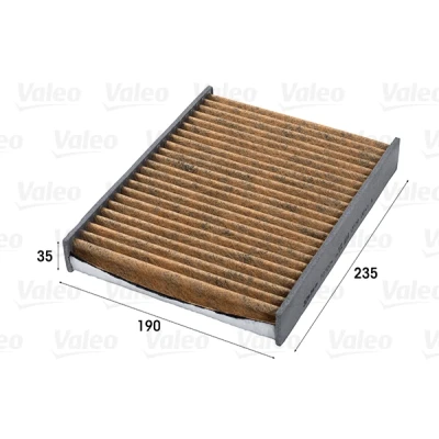 Abbildung von VALEO 701004 Innenraumfilter Aktivkohlefilter mit Polyphenol, fungizider Wirkung, antiallergischer Wirkung 235 190 35 CLIMFILTER SUPREME