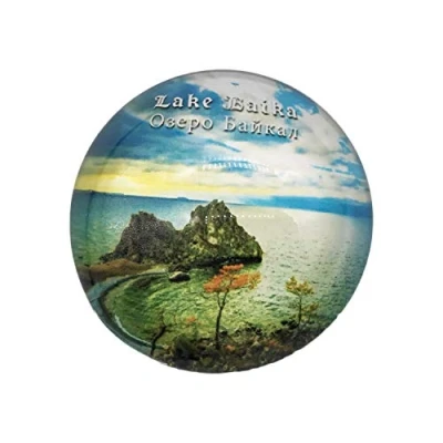 Abbildung von Baikalsee Russland 3D Kühlschrank Kühlschrankmagnet Kristallglas Magnet Tourist Travel Souvenir Sammlung Geschenk Magnetische Aufkleber Home Küche Dekoration