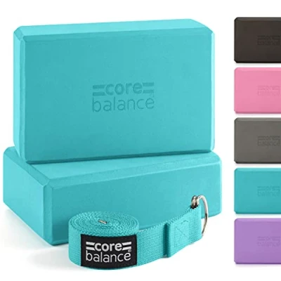 Abbildung von Core Balance YOGA Blocks &amp; Strap Fitness / Yoga, Größe: One Size, Teal