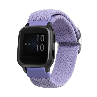 Abbildung von kwmobile Uhrenarmband Armband für Garmin Venu Sq 2 Music / 2, Nylon Fitnesstracker Sportarmband Band Innenmaße von 14 22 cm