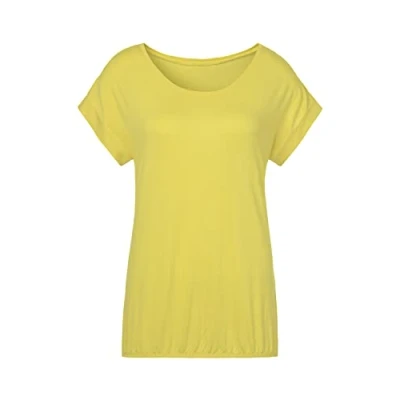 Abbildung von LASCANA Kurzarmshirt, im Basic Style, T Shirt aus weicher Viskose