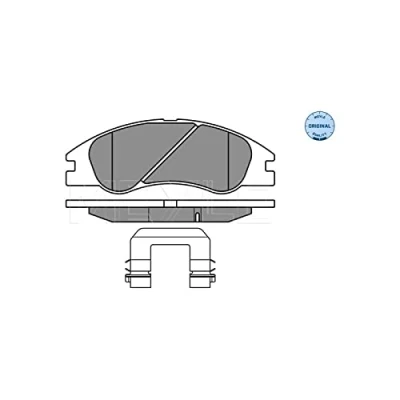 Abbildung von MEYLE 025 242 1817/W Bremsbelagsatz ORIGINAL Quality Vorderachse mit akustischer Verschleißwarnung Anti Quietsch Blech Zubehör