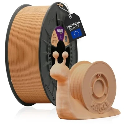 Abbildung von WINKLE PLA HD Filament, Beige, 3D Drucker 1,75 mm, 300 g, kompatibel mit allen Druckern, Maßgenauigkeit, Spule g