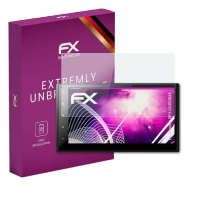 Abbildung von atFoliX Glasfolie kompatibel mit Pioneer SPH DA360DAB Panzerfolie, 9H Hybrid Glass FX Schutzpanzer Folie
