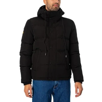 Abbildung von Superdry Everest Hooded Puffer Winterjacke, Herren, Größe: XXL, Jet black