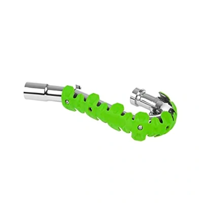 Abbildung von POLISPORT 8483700005 ARMADILLO HEAD 22 cm universeller Auspuffschutz für 4 Takt Motorräder kombiniert Edelstahl und leichtes Elastomer, das gegen hohe Temperaturen beständig ist in Farbe grün