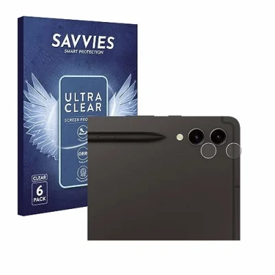 Abbildung von Savvies 6 Stück Schutzfolie für Samsung Galaxy Tab S9 Plus WiFi (NUR Kameraschutz) Displayschutz Folie Ultra Transparent