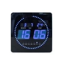 Abbildung von Unilux FLO LED Wanduhr, mit Datum und Temperatur, 28 x cm