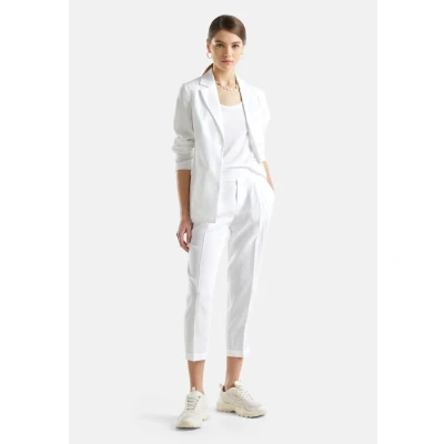 Abbildung von United Colors of Benetton Cropped Stoffhose, Damen, Größe: Large, White