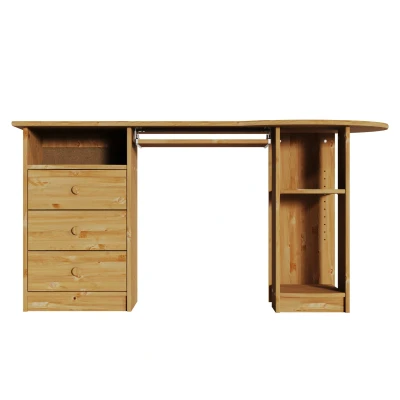 Abbildung von Home affaire Schreibtisch &quot;Caudan&quot;, Aus massiver Kiefer, Mit 3 Schubladen