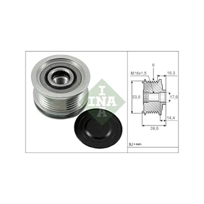 Abbildung von INA 535 0170 10 Freilauf Lichtmaschine 39,8 Spezialwerkzeug zur Montage notwendig MITSUBISHI: Outlander 2 SUV, CITROËN: C Crosser Enterprise