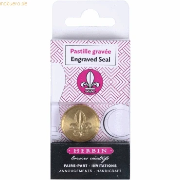 Abbildung von 3 x Herbin Siegel 24mm Symbol Lilie