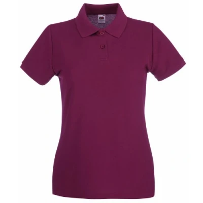 Abbildung von Fruit of the Loom Premium Polo Lady Fit Farbe: Burgundy Größe: M