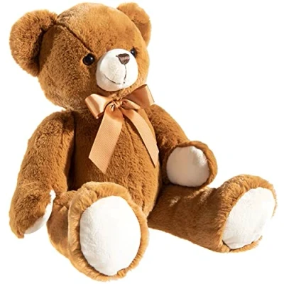 Abbildung von Pl&uuml;schtier B&auml;r mit Schleife braun, 36cm Teddy, Pl&uuml;schb&auml;r