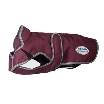 Abbildung von Weatherbeeta Hundejacke Comfitec Premier Free Parka Deluxe Medium 1200D 220g Maroon/Grau/Weiß 70cm