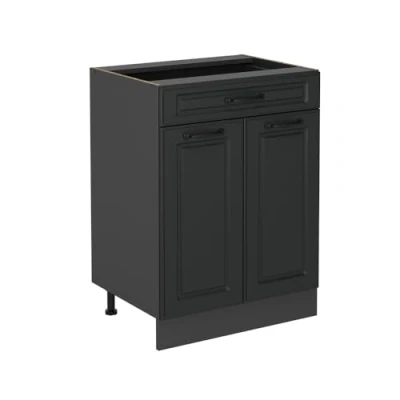 Abbildung von Vicco Küchenunterschrank R Line, Anthrazit Landhaus, 60 cm mit Schublade, ohne Arbeitsplatte