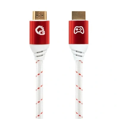 Abbildung von OEHLBACH GAMING New Game Red 3 Meter HDMI 2.1b Kabel Ultra High Speed zertifiziert, 8K@60Hz, eARC, ALLM, VRR, DSC kompatibel mit PS5, Xbox Series X/S, Nintendo Switch, PC Weiß 1 Stück