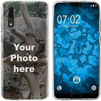 Abbildung von PhoneNatic Case kompatibel mit P20 Personalisierte Handyhülle Clear zum selbst gestalten eigenem Foto