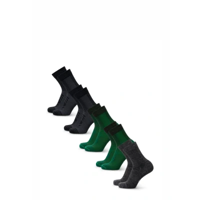 Abbildung von Danish Endurance Hiking Unisex Socken, Größe: 35 38, Mc xgreen xblack xdark grey