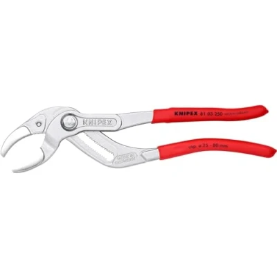 Abbildung von Knipex 81 03 250, Siphonzange, 8 cm, Chrom Vanadium Stahl, Rot, 62 mm, 250 mm