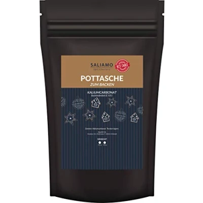 Abbildung von 50g Pottasche zum Backen Kaliumcarbonat E501 als Backtriebmittel für Lebkuchen und zur Herstellung von Seife