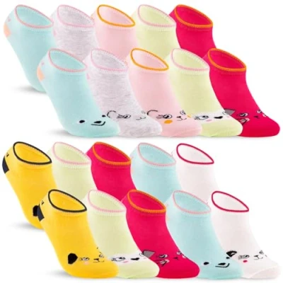 Abbildung von 10 Paar Kinder Sneaker Socken Jungen &amp; Mädchen Baumwolle Kindersocken 56290 (23 26)