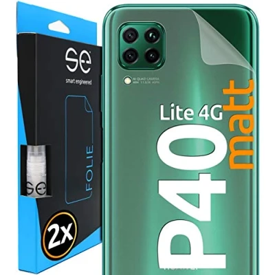 Abbildung von smart engineered [2 Stück] Entspiegelte 3D Schutzfolien für die Rückseite kompatibel mit Huawei P40 Lite 4G, matt, selbstheilender Schutz vor Schmutz und Kratzern, Backcover, kein Schutzglas