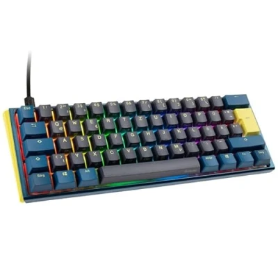 Abbildung von Ducky One 3 Daybreak Mechanische Gaming Tastatur Deutsches Layout im Mini Format (60% Keyboard) mit Cherry MX Brown Switches, Hot Swap fähig (Kailh Sockeln) und RGB Beleuchtung