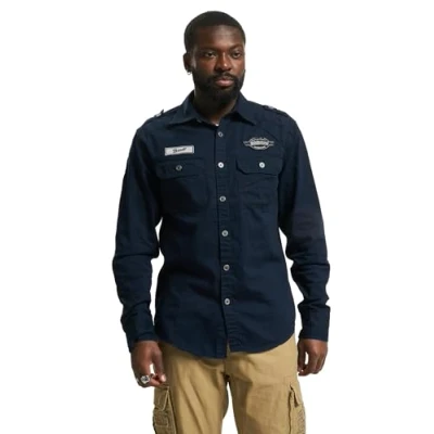 Abbildung von Brandit LUIS Vintage Hemd, Herren, Größe: 4XL, Navy