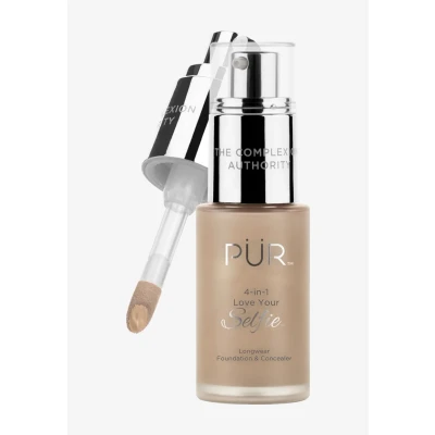 Abbildung von PUR 4IN1 LOVE YOUR Selfie Longwear Foundation AND Concealer Foundation, Damen, Größe: 30 ml, Oak