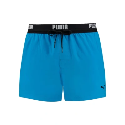 Abbildung von Puma SWIM MEN LOGO Length Shorts Badeshorts, Herren, Größe: Medium, Energy blue