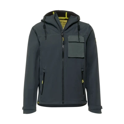 Abbildung von STREET ONE MEN Softshelljacke, mit Kapuze, Kapuze Tunnelzugband
