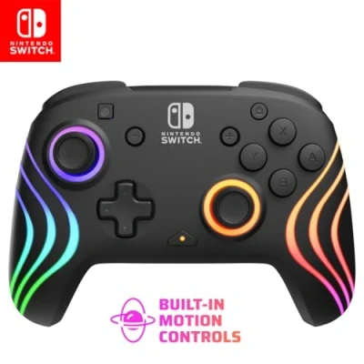Abbildung von pdp Controller CTRL Wireless Afterglow Wave für Nintendo Switch, Schwarz Switch