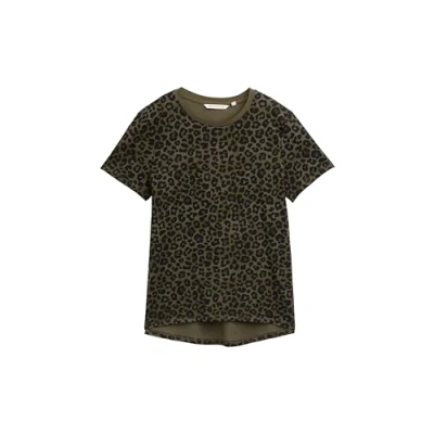 Abbildung von TOM Tailor Denim Tshirt print, Damen, Größe: XS, Tonal green leo print