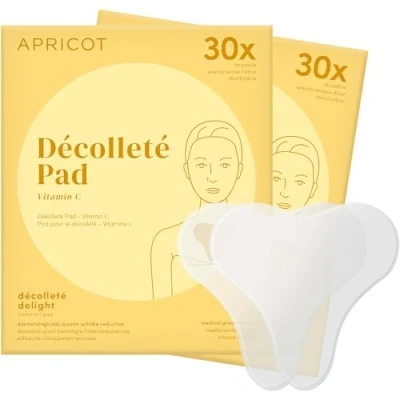 Abbildung von APRICOT 2x Dekollete Pad Antifalten aus medizinischem Silikon mit Vitamin C Bis zu 60x Wiederverwendbar, Dermatologisch getestet, Vegan &amp; Tierversuchsfrei Anti Falten