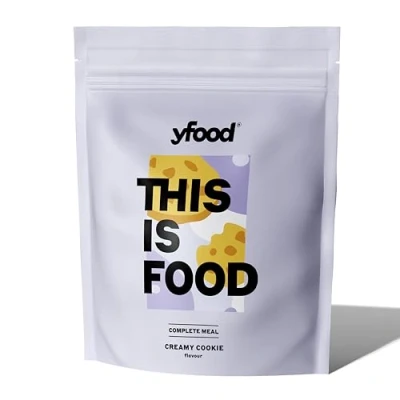 Abbildung von yfood Pulver Creamy Cookie, Leckere Trinkmahlzeit für unterwegs, THIS IS FOOD Pulver, 25g Protein, 12 Mahlzeiten, 26 Vitamine und Mineralstoffe, 1,0 kg Beutel, Geschmack: Keks