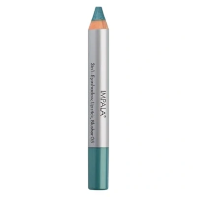 Abbildung von Impala 3 in 1 Jumbo Stift Lidschatten, Lippenstift und Rouge Geschmeidige Textur Lange Lebensdauer Intensive Farben Farbe 05 Metallisch Grün
