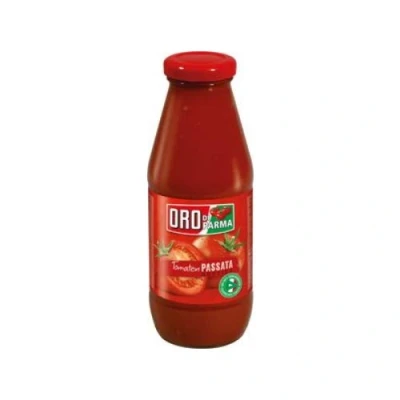 Abbildung von Oro Di Parma Tomaten passiert Rustica (400g Flasche) + usy Block