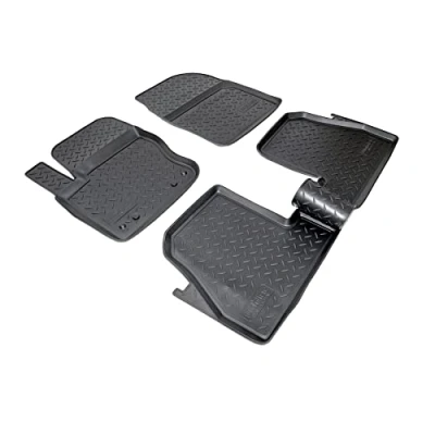 Abbildung von RECAMBO F 8234 Fußmattensatz Gummi vorne und hinten 4 schwarz Maßgefertigt FORD: FOCUS 3 Turnier, 3, Stufenheck