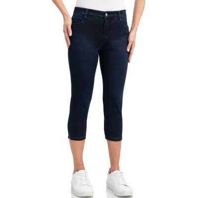 Abbildung von wonderjeans Caprijeans Capri mit kleinen Schlitzen am Beinabschluß