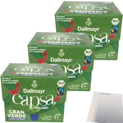 Abbildung von Dallmayr Capsa Lungo Intenso 10 Portionen 3er Pack (3x56g Packung) + usy Block